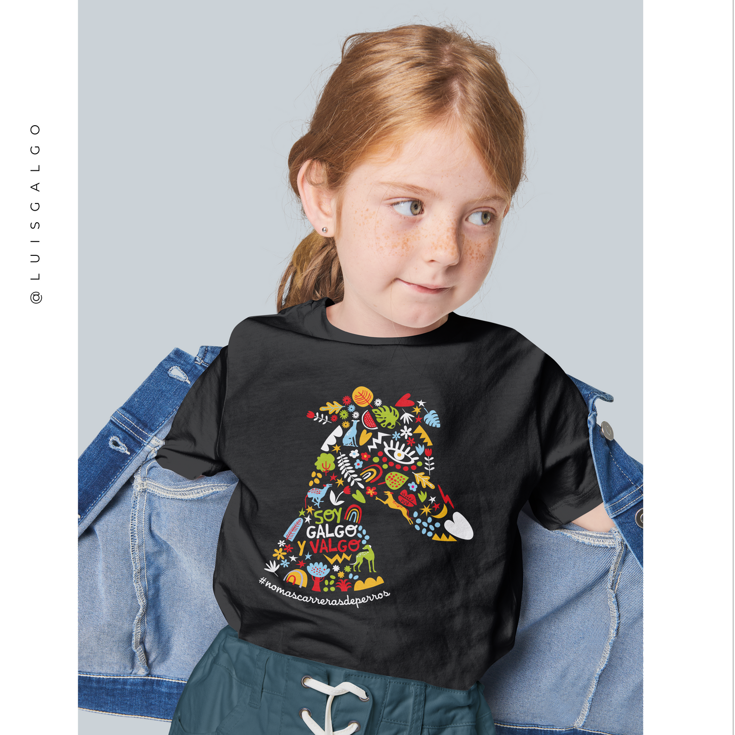 Polera Soy Galgo y Valgo Niños